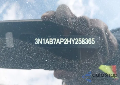 2017 Nissan Sentra S z USA, uszkodzony, nr VIN 3N1AB7AP2HY258365